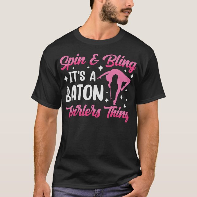 Camiseta S2 Baton Twirling Baton Twirl Baton Twirler (33) (Frente)