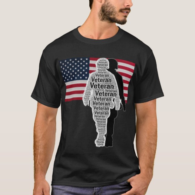 Camiseta S.A. Exército Veterano dos EUA (Frente)
