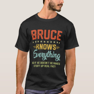 Camiseta S Bruce Sabe Tudo Nome Piadas Personalizadas