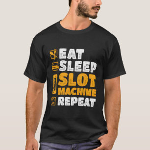 Camiseta S Casino Coma Slot Machine Sleep Repetir