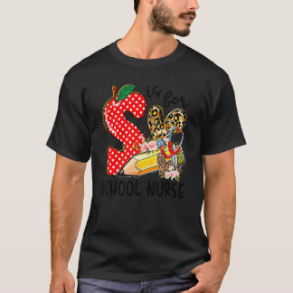 Camiseta S É Para Enfermeira Escolar Feliz Primeiro Dia De 
