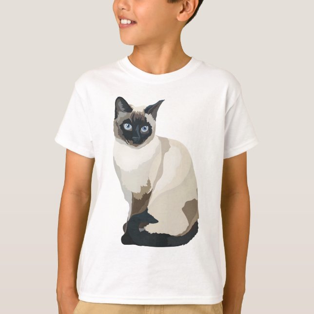 Camiseta S é para o Gato Siamês (Frente)