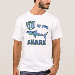Camiseta S é para o t-shirt da criança do tubarão (o esb