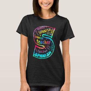 Camiseta S É Para Professor De Espanhol Tie Dye Primeiro Di