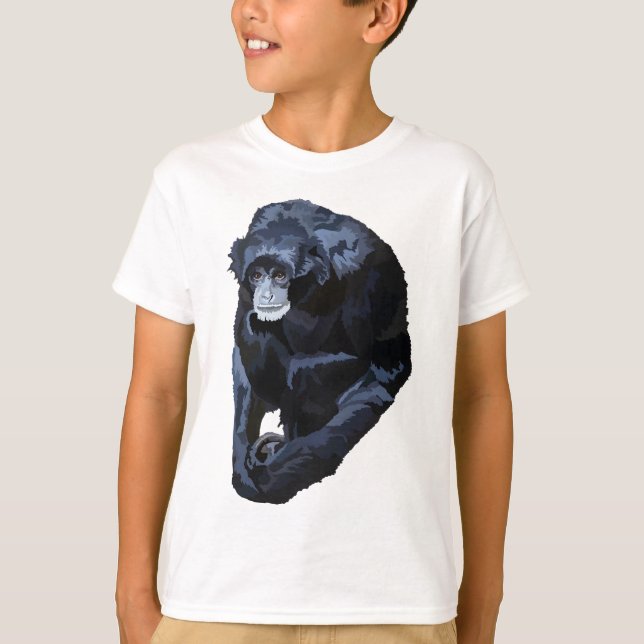 Camiseta S é para Siamang Gibbon (Frente)