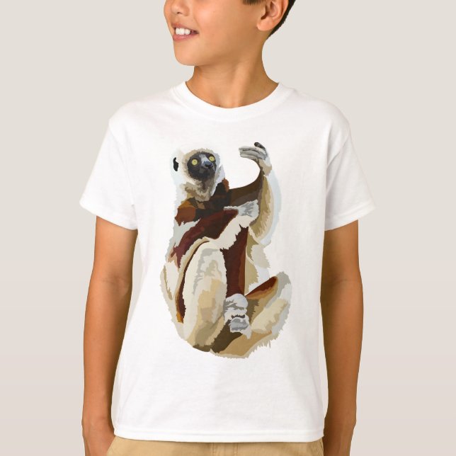 Camiseta S é para Sifaka Lemur (Frente)