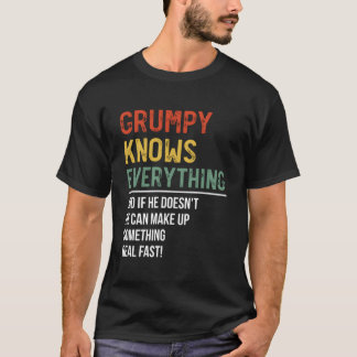 Camiseta S Grumpy Knows Everything Father'S Day Grumpy