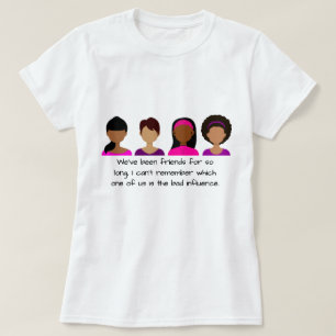 Camiseta S M L XL Citação das Namoradas Rosa Roxo