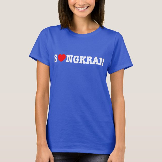 Camiseta S ❤ NGKRAN ~ Heart (Love) Songkran (Frente)