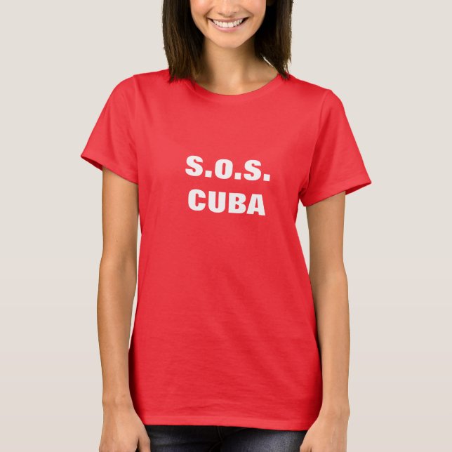 CAMISETA S.O.S. CUBA (Frente)