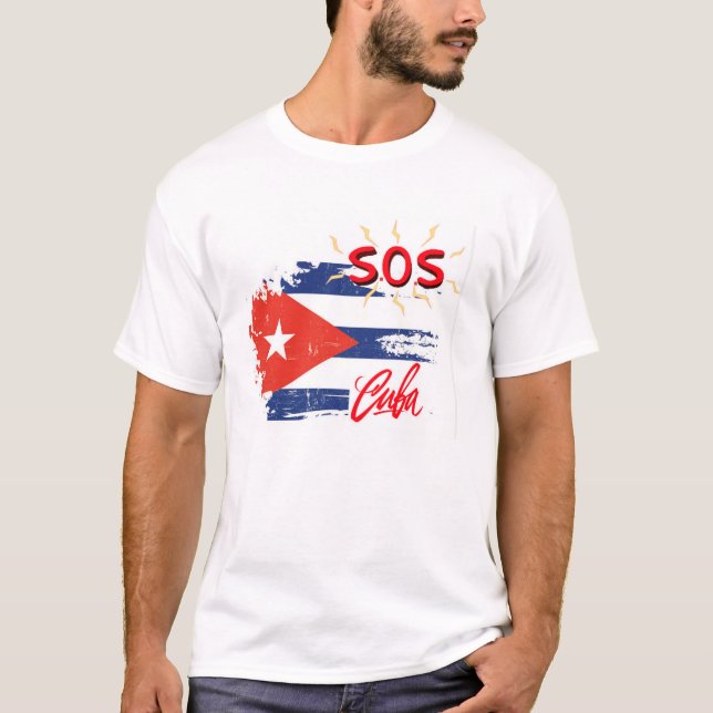 Camiseta S.O.S. CUBA T-Shirt (Frente)
