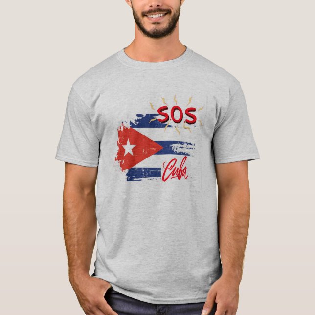Camiseta S.O.S. CUBA T-Shirt (Frente)