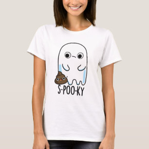 Camiseta S-Poo-ky Engraçado, Ghost Poop Pun