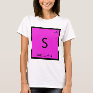 Camiseta S - Signo Zodiacal de Sagitário Símbolo Químico