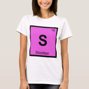 Camiseta S - Símbolo da Tabela Periódica Química da Cidade