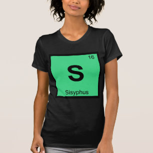 Camiseta S - Sísifo Química Grega Símbolo da Tabela Periódi