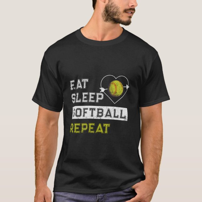 Camiseta S Softbol N Jogadores de Softbol (Frente)