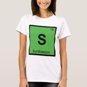 Camiseta S - Tabela Periódica da Química Musical de Sinteti