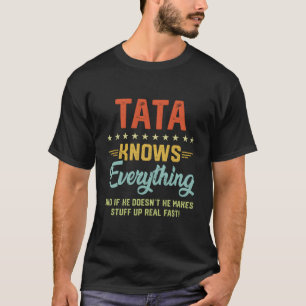 Camiseta S Tata Sabe Tudo Avô Piadas do Pai