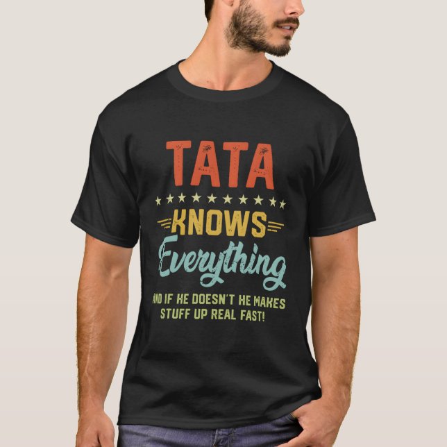 Camiseta S Tata Sabe Tudo Que Vovô Pais Piadas (Frente)