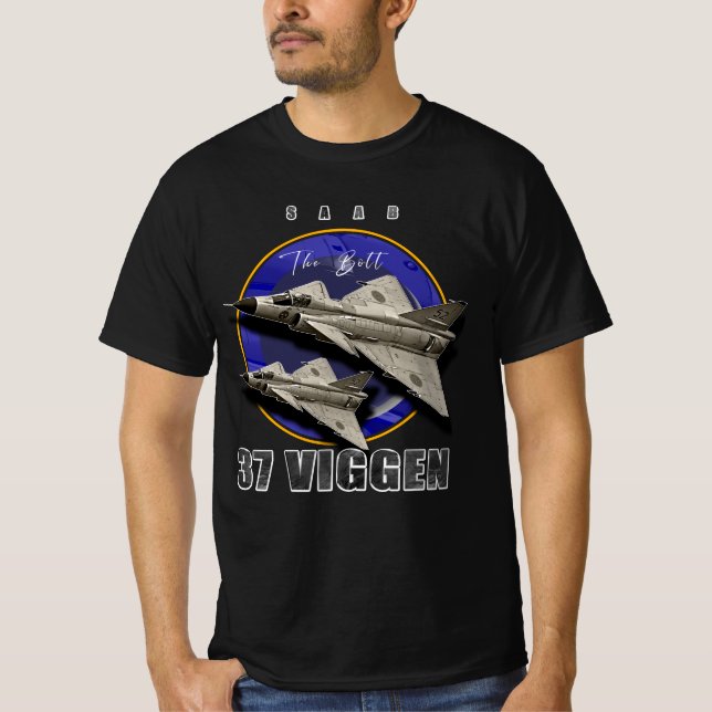 Camiseta Saab 37 Viggen, Aeronaves multicombate suecas (Frente)
