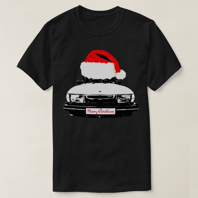 Camiseta Saab 900 Turbo - clássico edição de natal (Frente do Design)