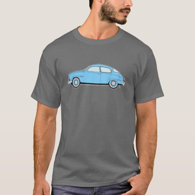 Camiseta saab azul 96 (Frente)