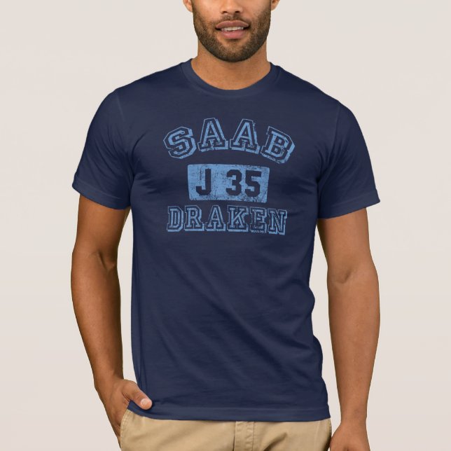 Camiseta Saab Draken - AZUL (Frente)