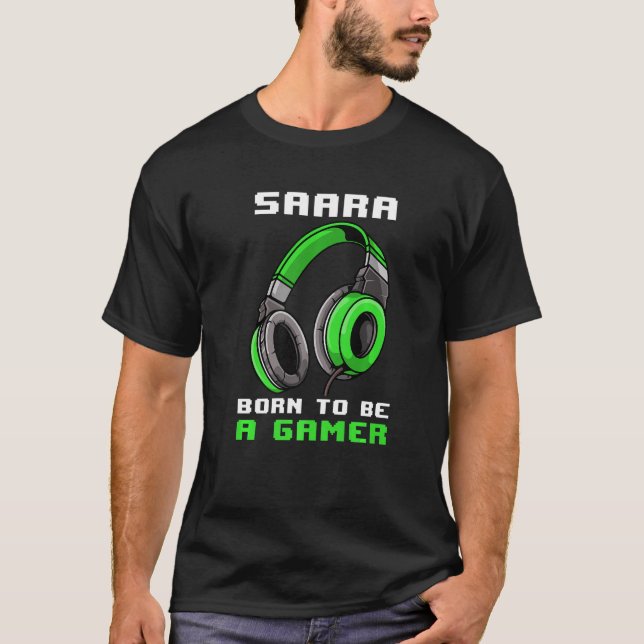 Camiseta Saara Nascer De Ser Um Jogador Personalizado (Frente)
