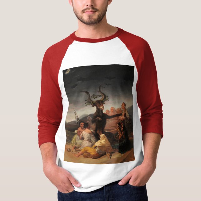Camiseta Sabá de bruxas por Francisco de Goya (Frente)