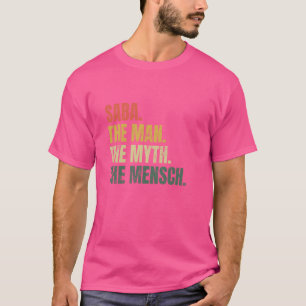 Camiseta Saba O Homem O Mito O Vovô Iídico Mensch H