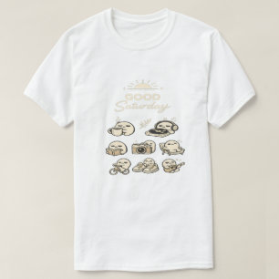 Camiseta SÁBADO BOM Vibrações Aconchegantes de Fim de Sem