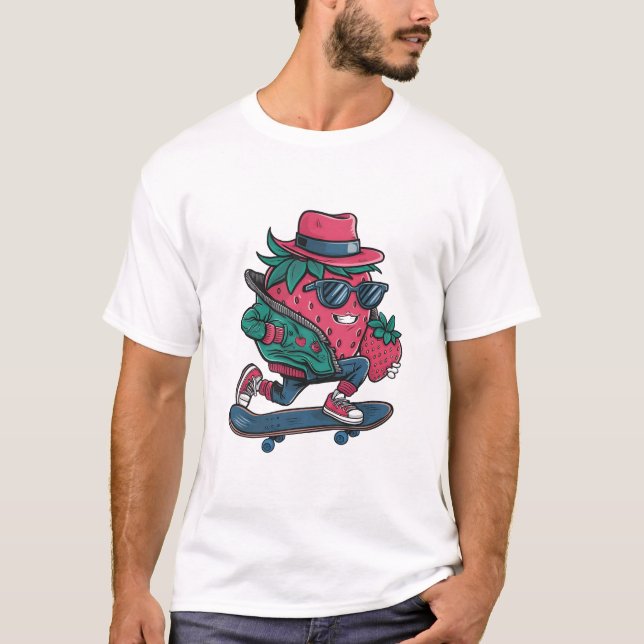 Camiseta sabão engraçado amante legal morango (Frente)