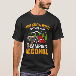 Camiseta Sabe O Que Rima Com Acampamento De Cerveja