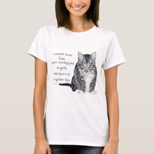 Camiseta Sabedoria do gato - em épocas antigas, os gatos
