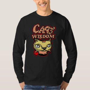 Camiseta Sabedoria do Gato Ouça Seu Gato O Gato Sabe Sabedo