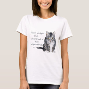 Camiseta Sabedoria Felina - Pessoas que odeiam Gatos
