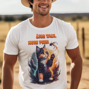 Camiseta Sabedoria Felina Silenciosa: Menos Conversação, Ma