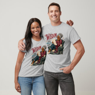 Camiseta Sabedoria Veio Instruções Não Divertido Retro Idos