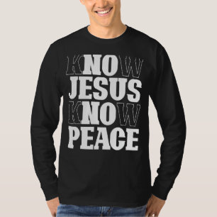 Camiseta Sabem Jesus Sabem Paz Religião Igreja de Deus Cris