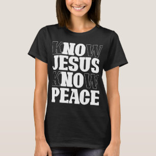 Camiseta Sabem Jesus Sabem Paz Religião Igreja de Deus Cris