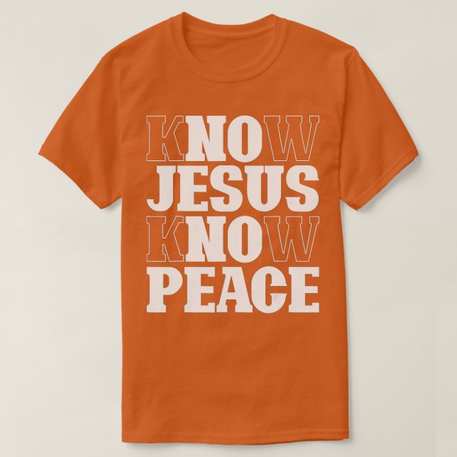 Camiseta Sabem Jesus Sabem Paz Religião Igreja de Deus Cris (Frente do Design)