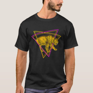Camiseta Saber Dourado Gato De Tigre Extinto Animal Pré-His