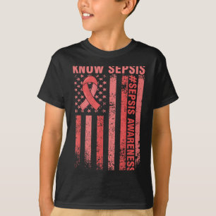 Camiseta Saber O Mês De Sensibilização Da Sepsis Em Setembr