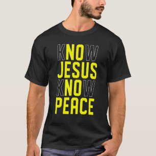 Camiseta Saber que Jesus conhece o Estudo de Bíblia da Paz,