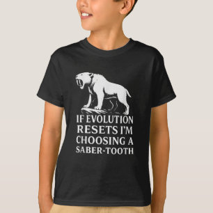 Camiseta Saber Tigre Dente Evolução Reiniciar Vintage Anima