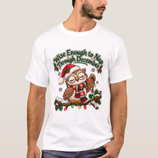 Camiseta Sábio o Suficiente para Dormir Durante o Natal Cor