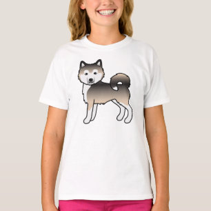 Camiseta Sable Alaskan Malamute Cute Cartoon Dog