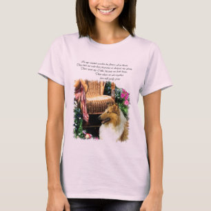 Camiseta Sable áspero dos presentes da arte do Collie