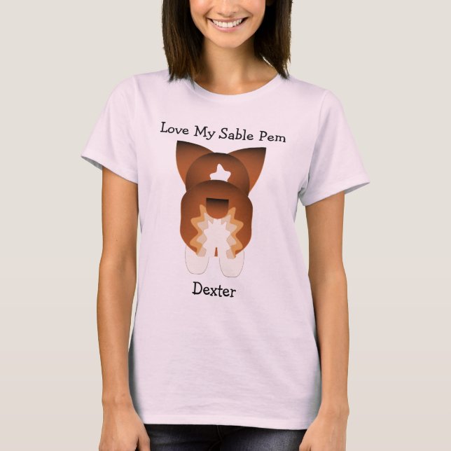 Camiseta Sable Pembroke Welsh Corg (Frente)